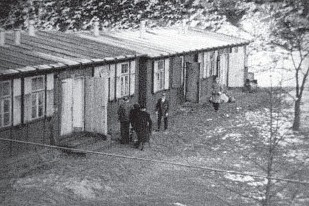 Barackengebäude im Judenlager Hellerberg